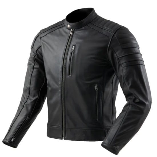 ozone colt leather jacket black