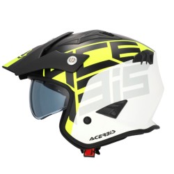 Κράνος Acerbis Aria 22.06 μαύρο-λευκό-fluo κίτρινο