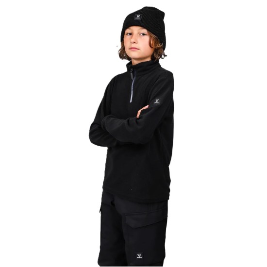 Παιδική Fleece μπλούζα Brunotti Tenny μαύρη (2ου επιπέδου)