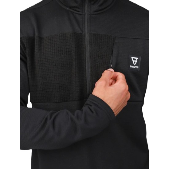 Ισοθερμική μπλούζα fleece Brunotti Mattish μαύρη (2ου επιπέδου)