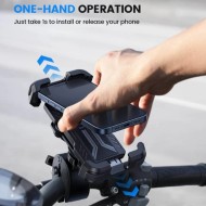 Universal βάση κινητού Lamicall με clamp και αντικραδασμικό για τιμόνι (15-40 mm)