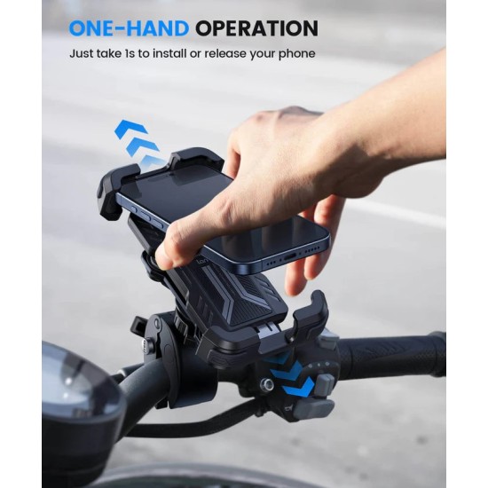 Universal βάση κινητού με clamp Lamicall για τιμόνι με αντικραδασμικό (15-40 mm) Universal βάση κινητού με clamp Lamicall για τιμόνι με αντικραδασμικό (15-40 mm)
