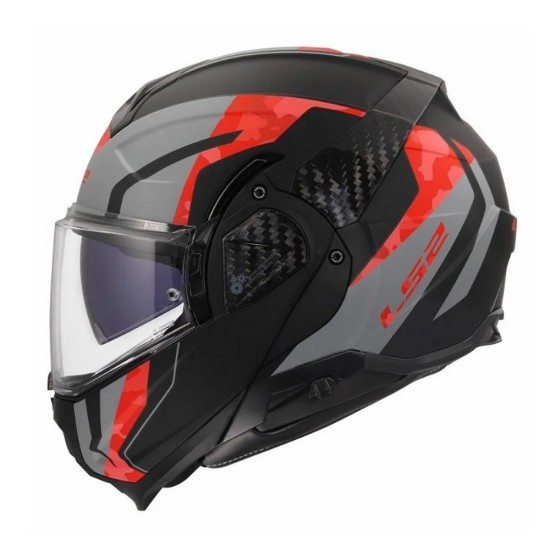 Κράνος LS2 Advant II FF910 GLIDE Μαυρο-Γκρι-Κοκκινο Ματ