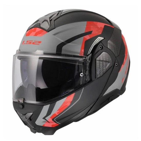 Κράνος LS2 Advant II FF910 GLIDE Μαυρο-Γκρι-Κοκκινο Ματ