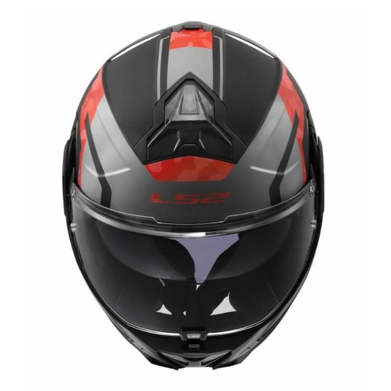 Κράνος LS2 Advant II FF910 GLIDE Μαυρο-Γκρι-Κοκκινο Ματ