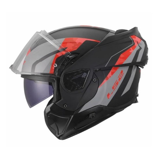 Κράνος LS2 Advant II FF910 GLIDE Μαυρο-Γκρι-Κοκκινο Ματ