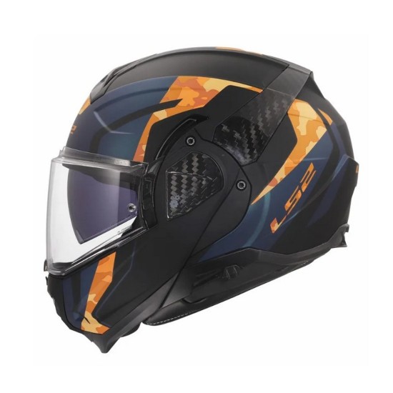 Κράνος LS2 Advant II FF910 GLIDE Μαυρο-Πορτοκαλι Ματ