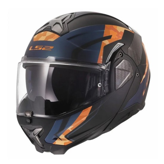 Κράνος LS2 Advant II FF910 GLIDE Μαυρο-Πορτοκαλι Ματ