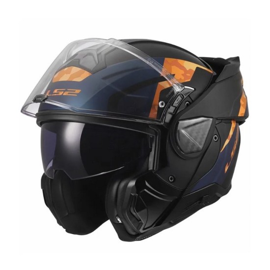 Κράνος LS2 Advant II FF910 GLIDE Μαυρο-Πορτοκαλι Ματ
