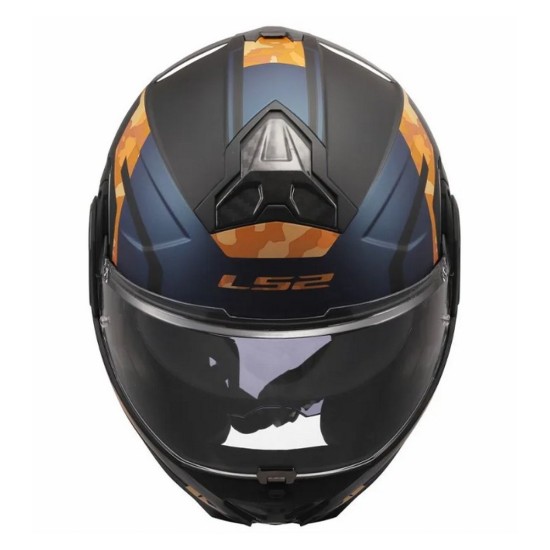 Κράνος LS2 Advant II FF910 GLIDE Μαυρο-Πορτοκαλι Ματ