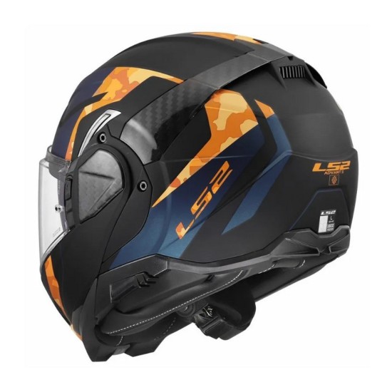 Κράνος LS2 Advant II FF910 GLIDE Μαυρο-Πορτοκαλι Ματ