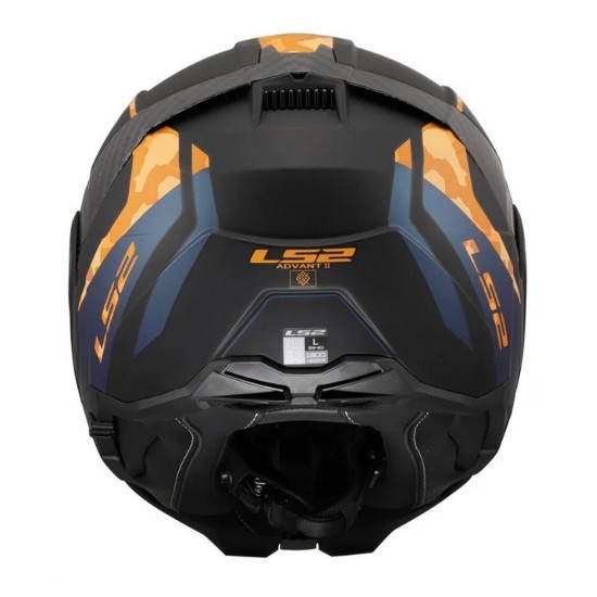 Κράνος LS2 Advant II FF910 GLIDE Μαυρο-Πορτοκαλι Ματ