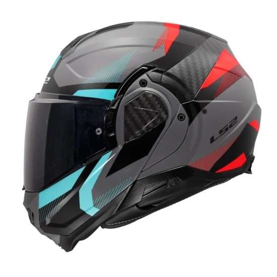 Κράνος LS2 Advant II FF910 TRIPLE γκρι μπλε κοκκινο γυαλιστερο