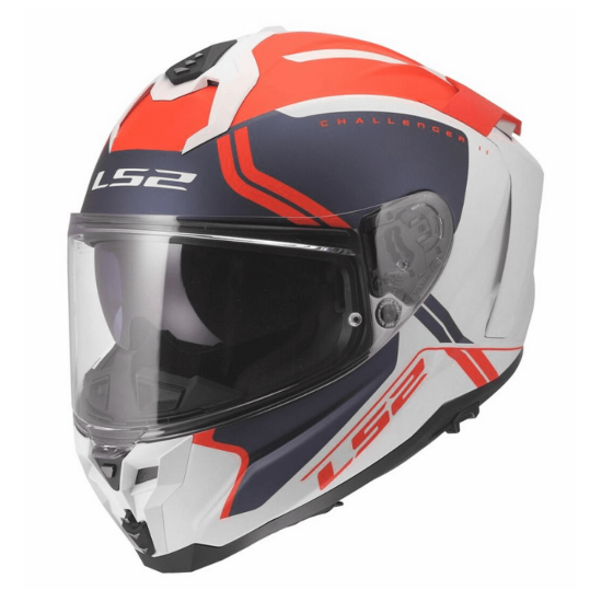Full Face Κράνος LS2 Challenger II FF327 Titan λευκό μπλε κόκκινο ματ