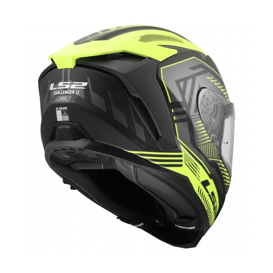 Full Face Κράνος LS2 Challenger II FF327 Dravix fluo κίτρινο ματ