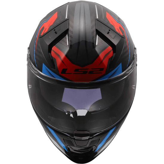 Full Face Κράνος LS2 Vector II FF811 Carbon Savage Λευκό-Μπλε-Κόκκινο Γυαλιστερό