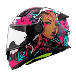 Κράνος παιδικό LS2 KID FF812 Cyberg μωβ-γαλάζιο ματ