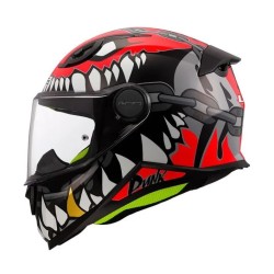 Κράνος παιδικό LS2 KID FF812 Punk γκρι-κόκκινο