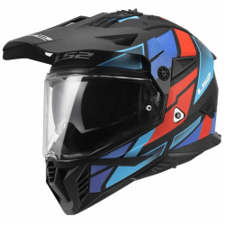 Κράνος LS2 Pioneer II MX702 Block μαύρο-κόκκινο-μπλέ ματ