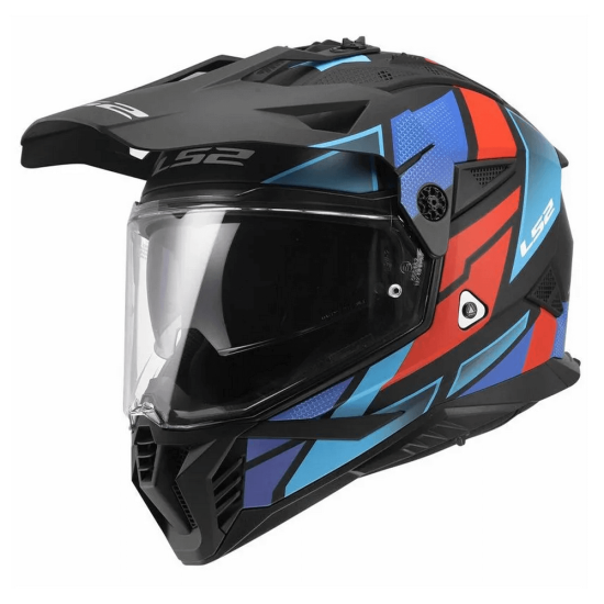 Κράνος LS2 Pioneer II MX702 Block μαύρο- κόκκινο- μπλέ ματ