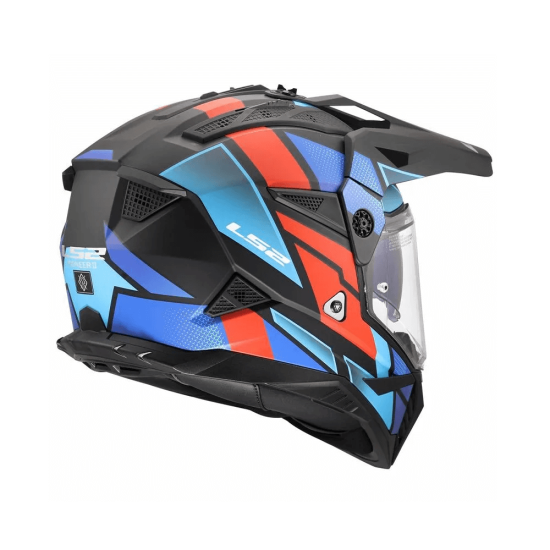 Κράνος LS2 Pioneer II MX702 Block μαύρο- κόκκινο- μπλέ ματ