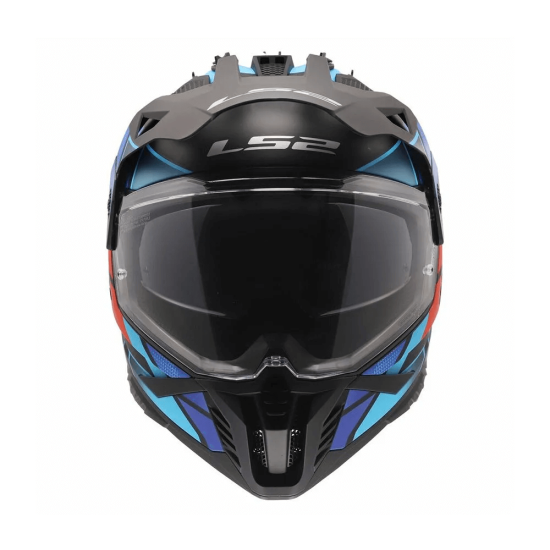 Κράνος LS2 Pioneer II MX702 Block μαύρο- κόκκινο- μπλέ ματ