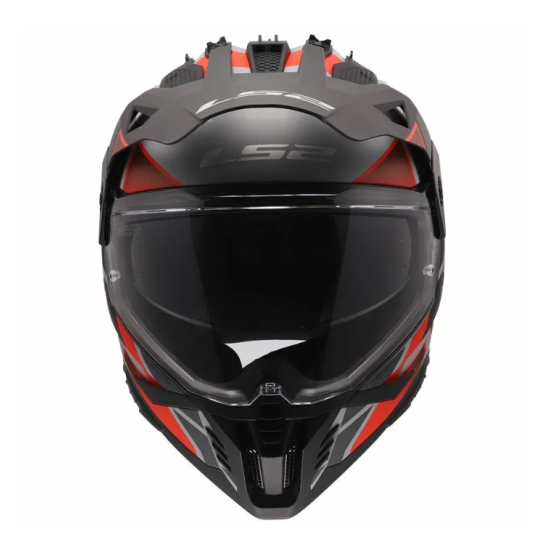 Κράνος LS2 Pioneer II MX702 Block γκρί- κόκκινο ματ Κράνος LS2 Pioneer II MX702 Block γκρί- κόκκινο ματ