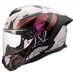 Full Face Κράνος LS2 Rapid ΙΙI FF820 Boho Λευκό-Μαύρο-Ροζ γυαλιστερό