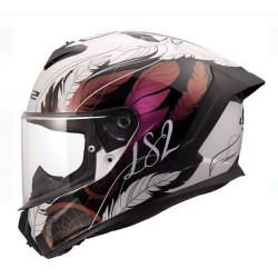 Full Face Κράνος LS2 Rapid ΙΙI FF820 Boho Λευκό-Μαύρο-Ροζ γυαλιστερό