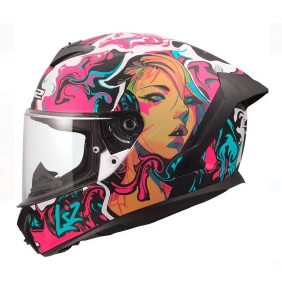 Full Face Κράνος LS2 Rapid ΙΙI FF820 Cyberg Μώβ-Γαλάζιο Ματ