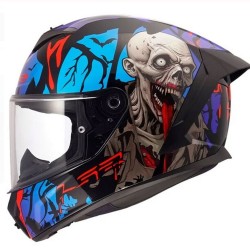 Full Face Κράνος LS2 Rapid ΙΙI FF820 Zombie II Μαύρο-Κόκκινο-Μπλε γυαλιστερό