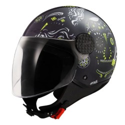 Κράνος LS2 Sphere Lux II OF558 Maxca Μαυρο-Fluo Κιτρινο Γυαλιστερο