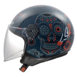 Κράνος LS2 Sphere Lux II OF558 Maxca Cobalt πορτοκαλί γυαλιστερό