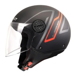 Κράνος LS2 Sphere Lux II OF558 Minim Μαύρο-κόκκινο ματ