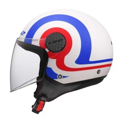 Κράνος LS2 Sphere Lux II OF558 Urby λευκό-μπλε-κόκκινο ματ