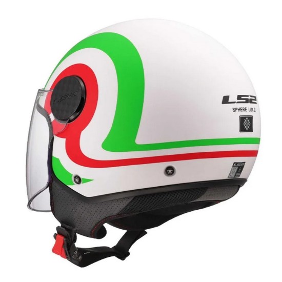 Κράνος LS2 Sphere Lux II OF558 Urby Λευκο-Πρασινο-Κοκκινο Ματ