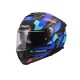 Full Face Κράνος LS2 Stream ΙΙ FF808 Mika Μαυρο-Μπλε Ματ