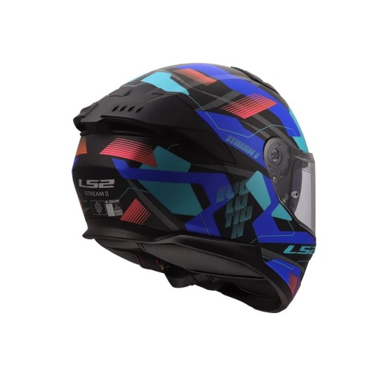 Full Face Κράνος LS2 Stream ΙΙ FF808 Mika Μαυρο-Μπλε Ματ