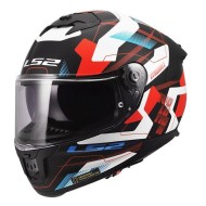 Full Face Κράνος LS2 Stream ΙΙ FF808 Mika Λευκο-Μπλε-Κοκκινο Ματ