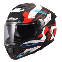 Full Face Κράνος LS2 Stream ΙΙ FF808 Mika Λευκο-Μπλε-Κοκκινο Ματ