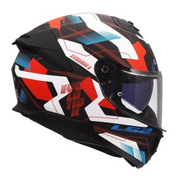 Full Face Κράνος LS2 Stream ΙΙ FF808 Mika Λευκο-Μπλε-Κοκκινο Ματ
