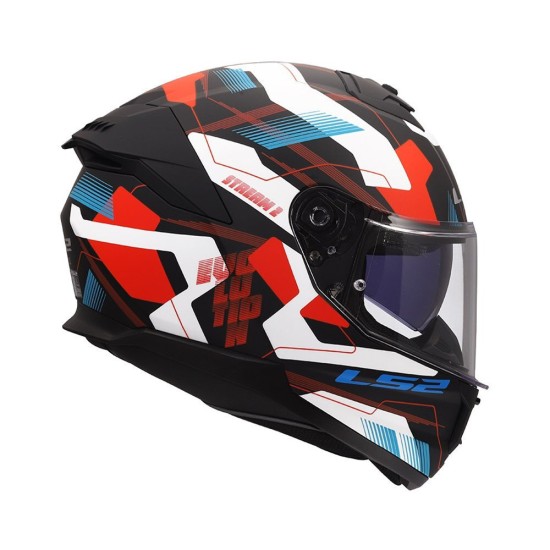 Full Face Κράνος LS2 Stream ΙΙ FF808 Mika Ασπρο-Μπλε-Κοκκινο Ματ