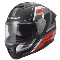 Full Face Κράνος LS2 Stream ΙΙ FF808 Vintage Μαυρο-Γκρι-Κοκκινο Ματ