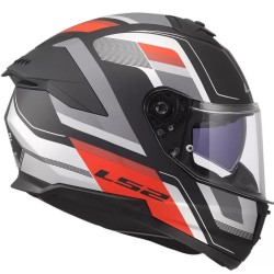 Full Face Κράνος LS2 Stream ΙΙ FF808 Vintage Μαυρο-Γκρι-Κοκκινο Ματ