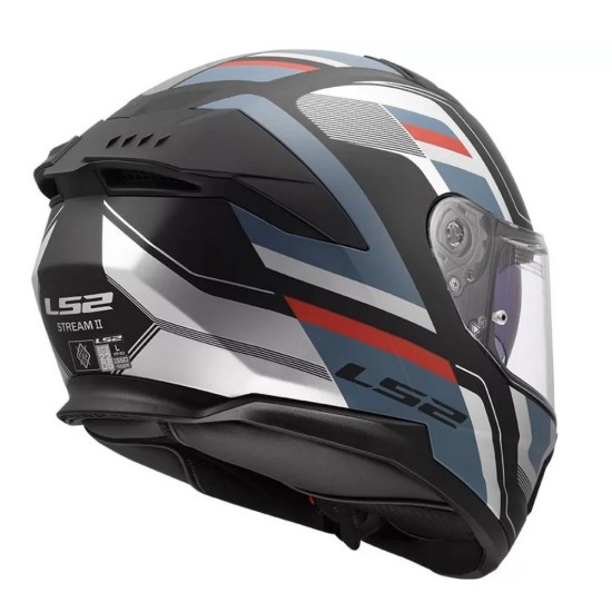Full Face Κράνος LS2 Stream ΙΙ FF808 Vintage Ματ Μαυρο Πετρολ