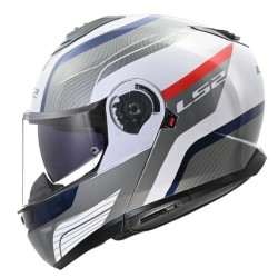 Κράνος LS2 Strobe II FF908 Monza λευκό-μπλέ-κόκκινο γυαλιστερό Κράνος LS2 Strobe II FF908 Monza λευκό-μπλέ-κόκκινο γυαλιστερό