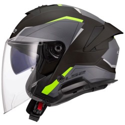 Κράνος LS2 Verso II OF618 Air μαύρο ματ fluo κίτρινο
