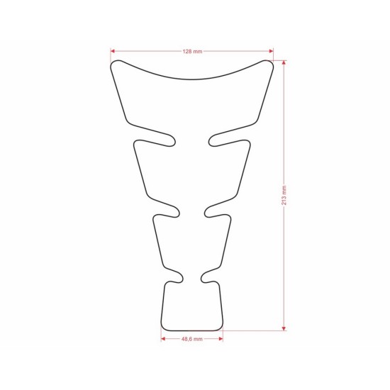 Tankpad One Design Africa Twin μαύρο-διάφανο 21εκ.