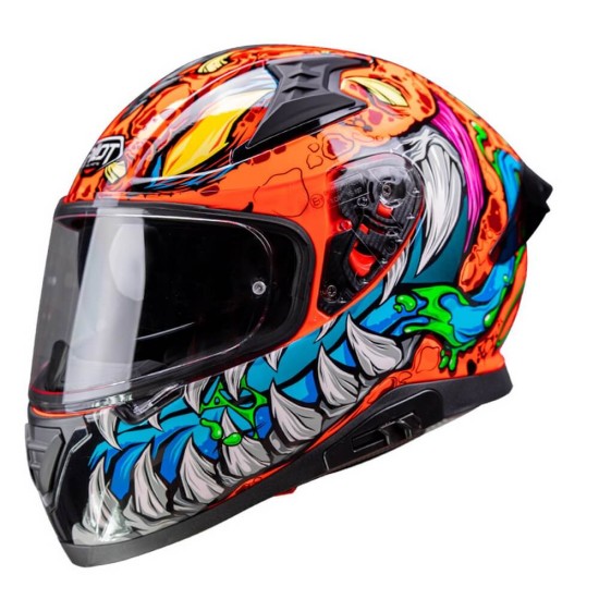 Κράνος Pilot Snake SV Reptile-X ECE 22.06 fluo πορτοκαλί + ΔΩΡΟ φιμέ ζελατίνα