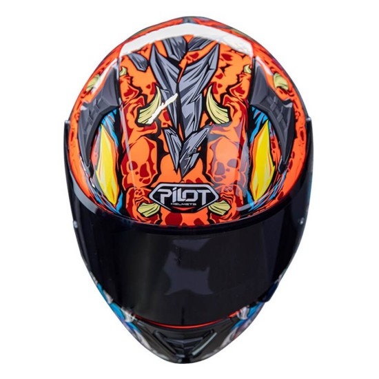 Κράνος Pilot Snake SV Reptile-X ECE 22.06 fluo πορτοκαλί + ΔΩΡΟ φιμέ ζελατίνα